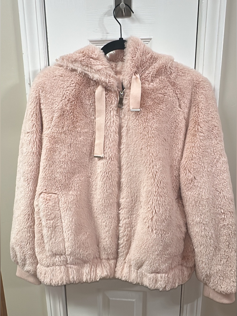 BELLIVERA Women's Plush Hooded Zip Jacket - Blush Pink (mix 32)